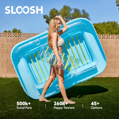 Sloosh compact, portable sunbathing bed ideal for travel