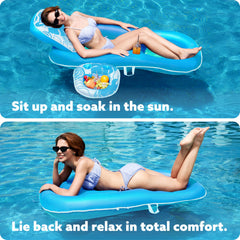 Sloosh built-in cup holder keeps drinks within reach.