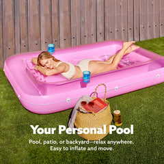 Sloosh drink holders and wrap-around grab line keep beverages secure on the float.