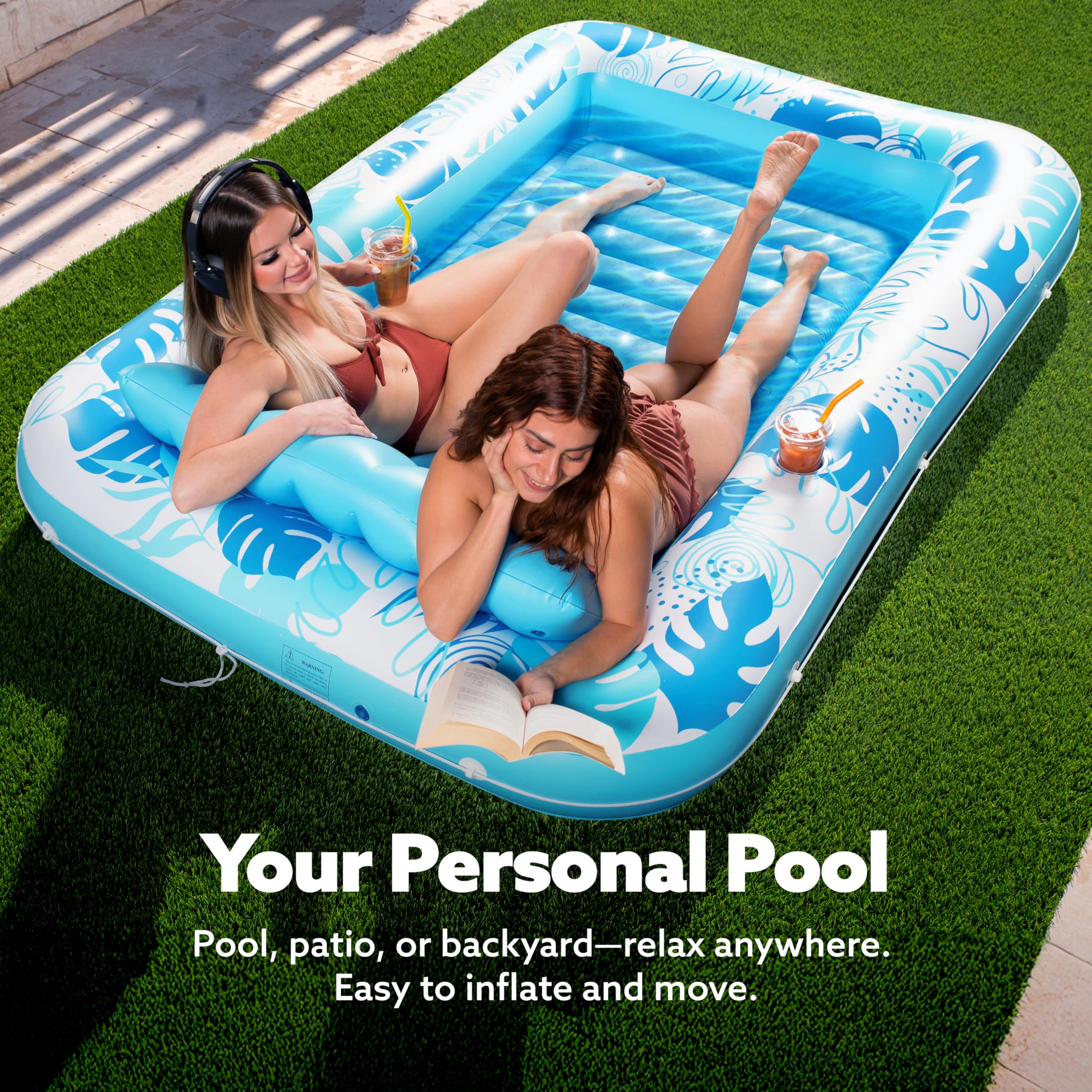 Sloosh dual drink holders keep beverages within easy reach.