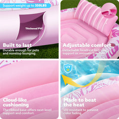 Sloosh pink pool float design stands out for backyard and poolside fun.