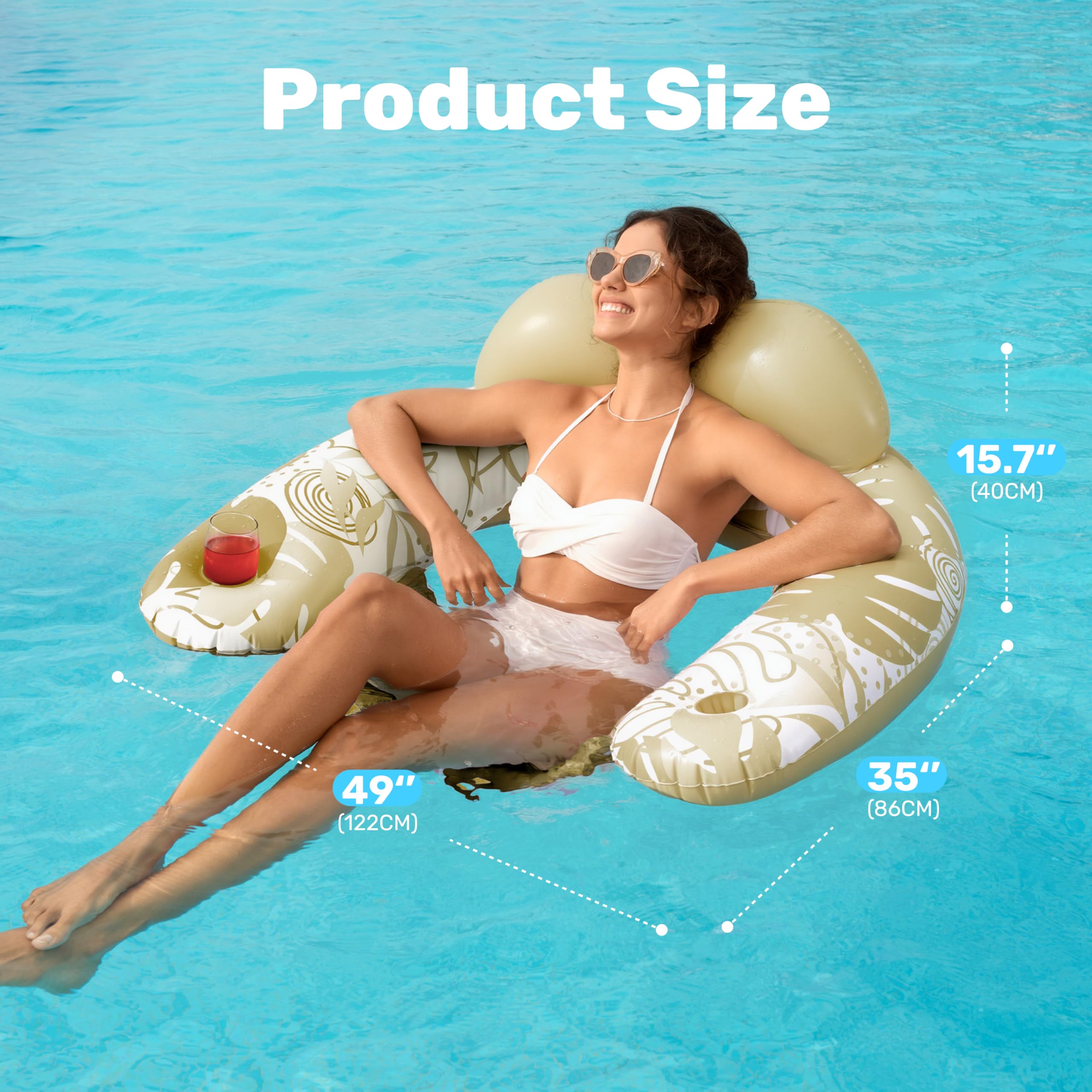 Sloosh sturdy one-piece seat offers durable lounging without splitting.
