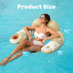 Sloosh sturdy one-piece seat offers durable lounging without splitting.