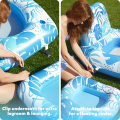 Sloosh quick inflation and deflation enable fast setup for pool or beach.