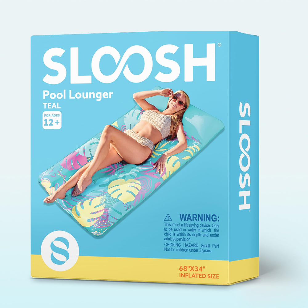 SLOOSH easy to inflate and carry pool float with handles.
