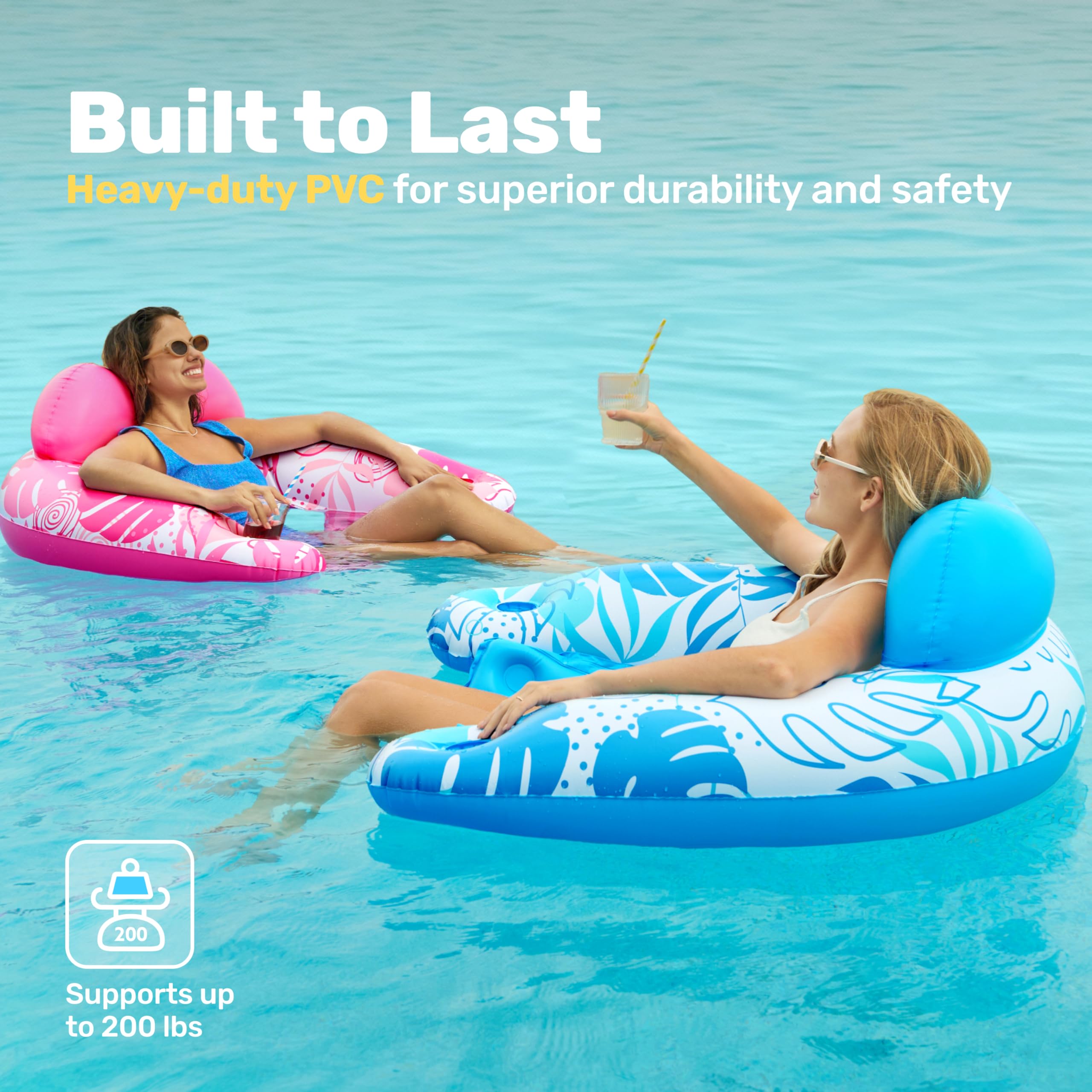 SLOOSH blue hammock noodle mat for versatile water lounging.