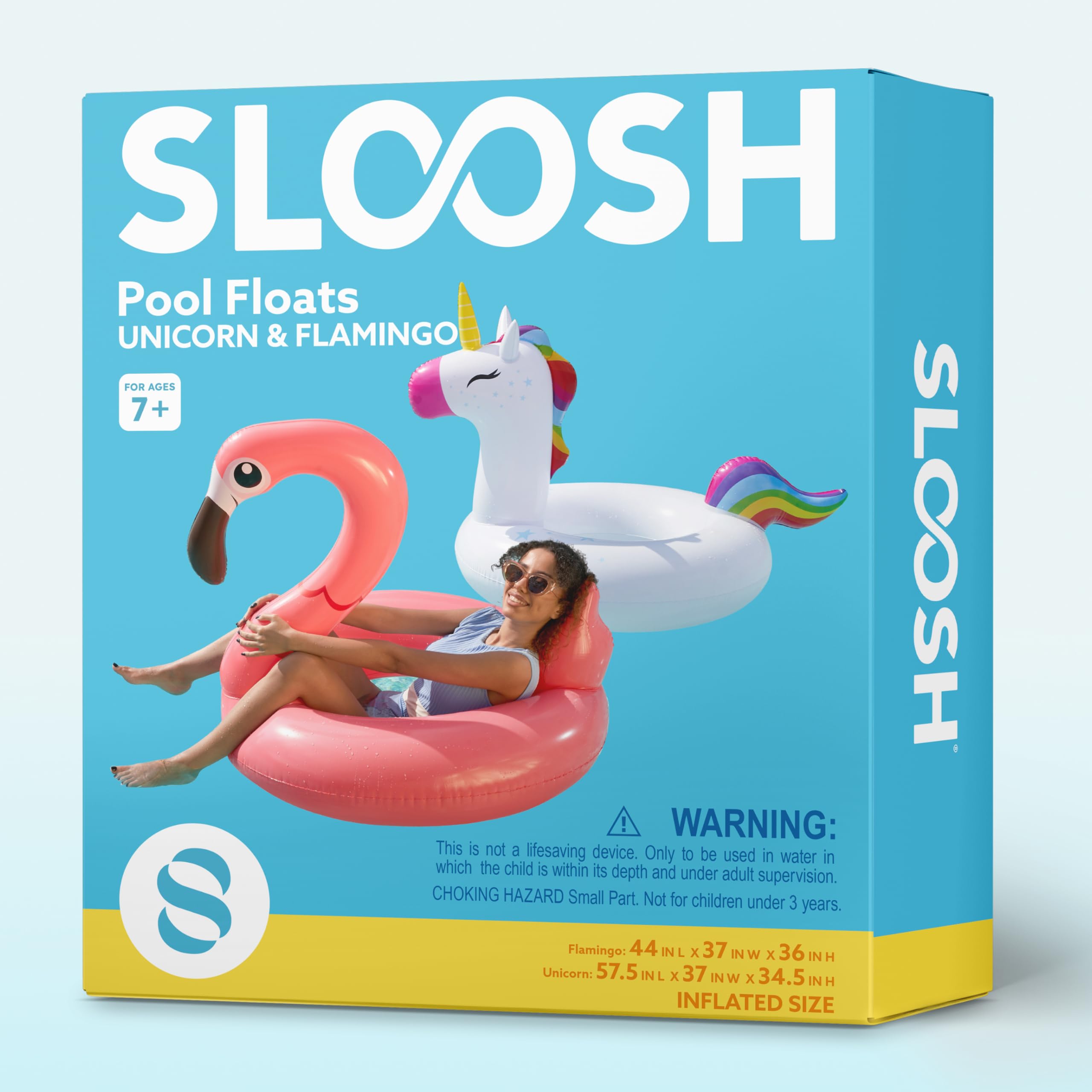 Sloosh headrest-equipped pool float for comfy lounging