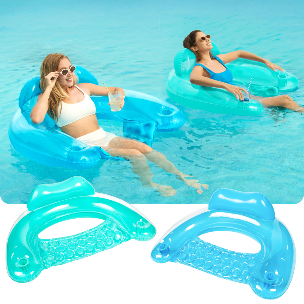 Sloosh inflatable lounge chair viewed from side showing air-cushion seating.