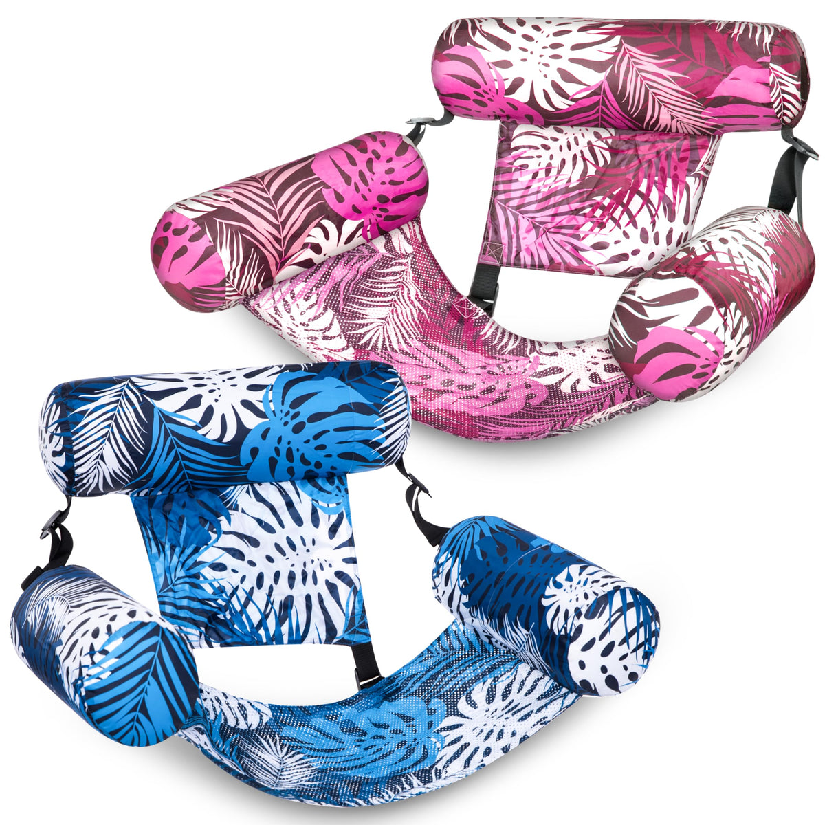 Sloosh inflatable pool floats adult 2-pack for shared lounging at the pool or beach