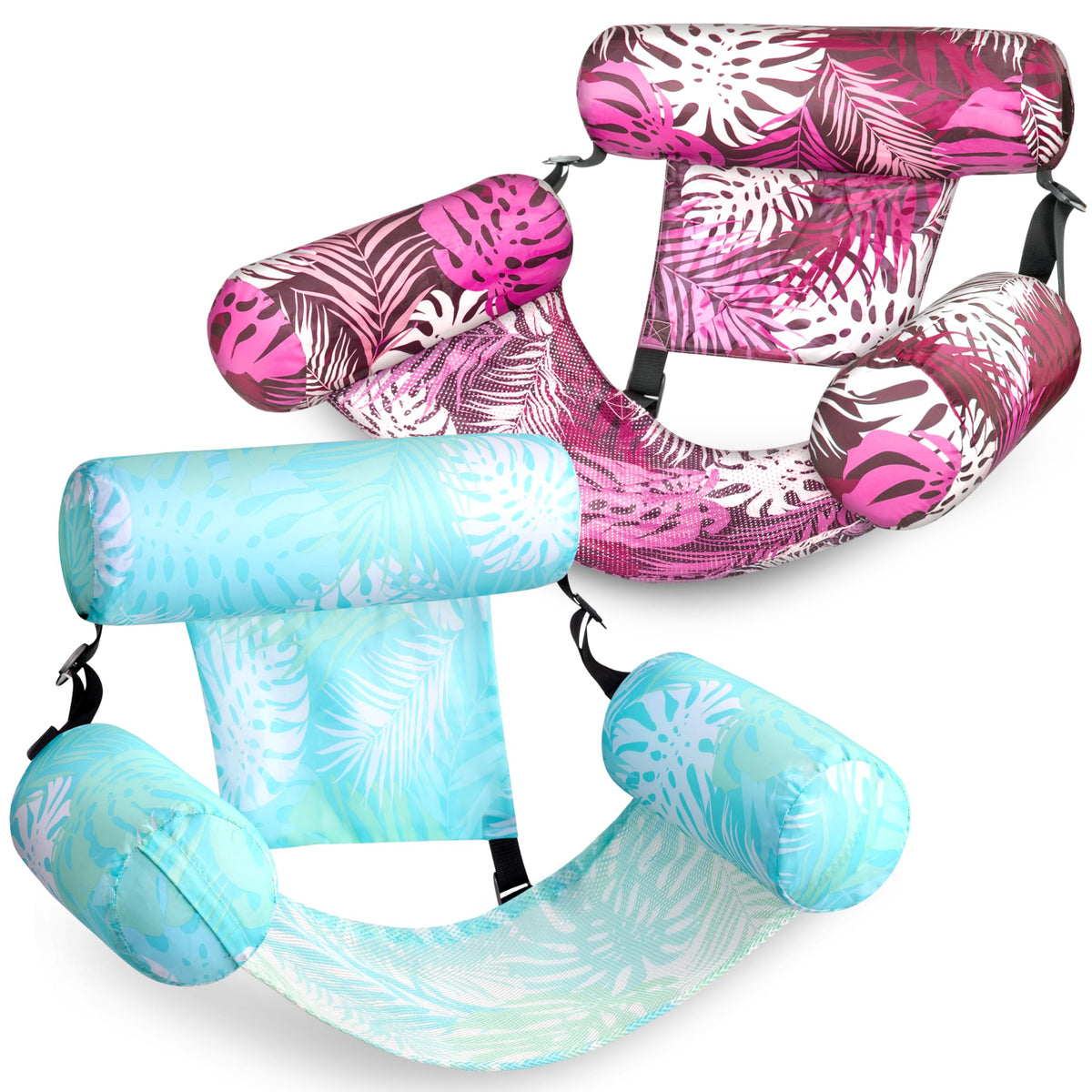 Sloosh inflatable pool floats for adults in a 2-pack for sunny days.