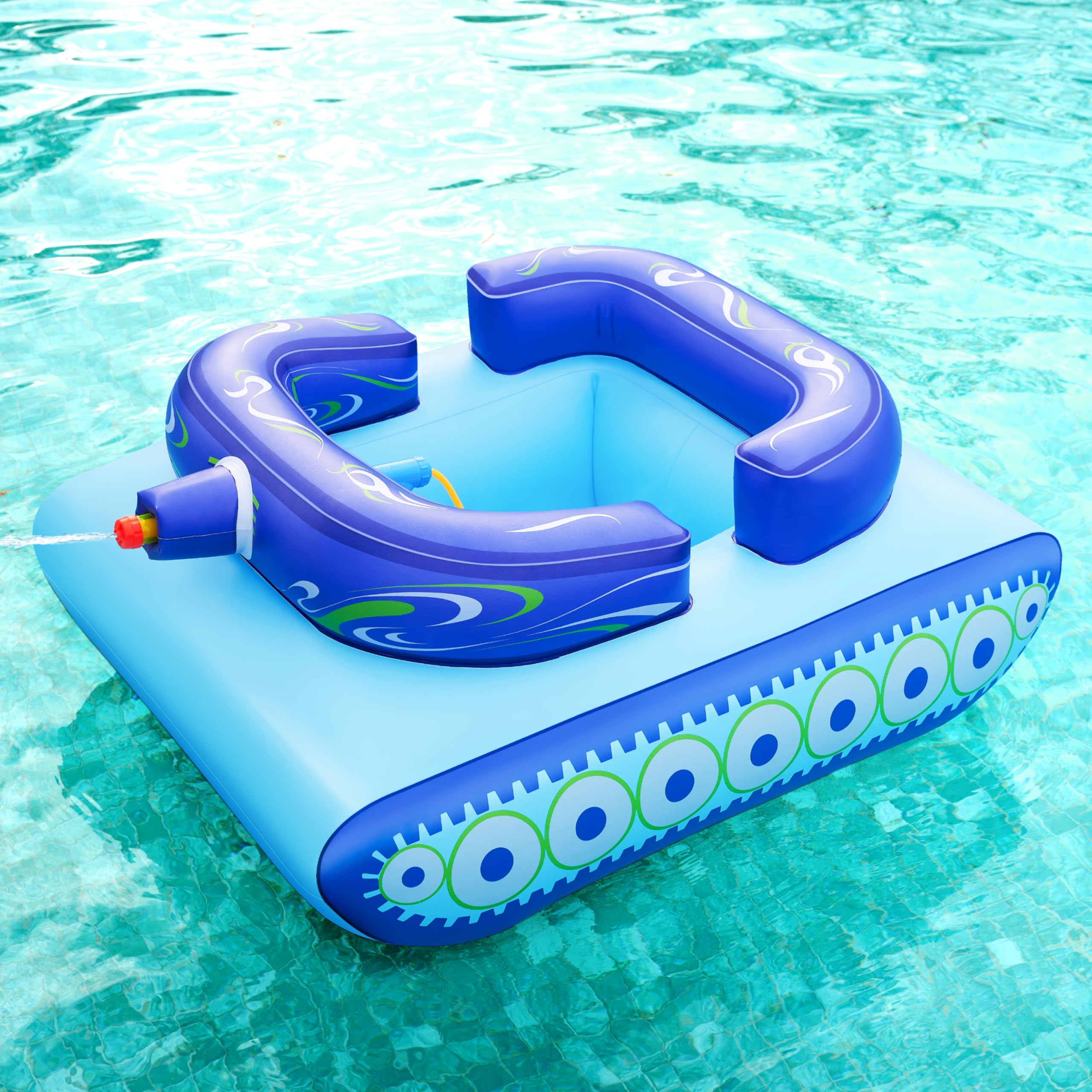 Sloosh inflatable tank pool float compact for beach trips