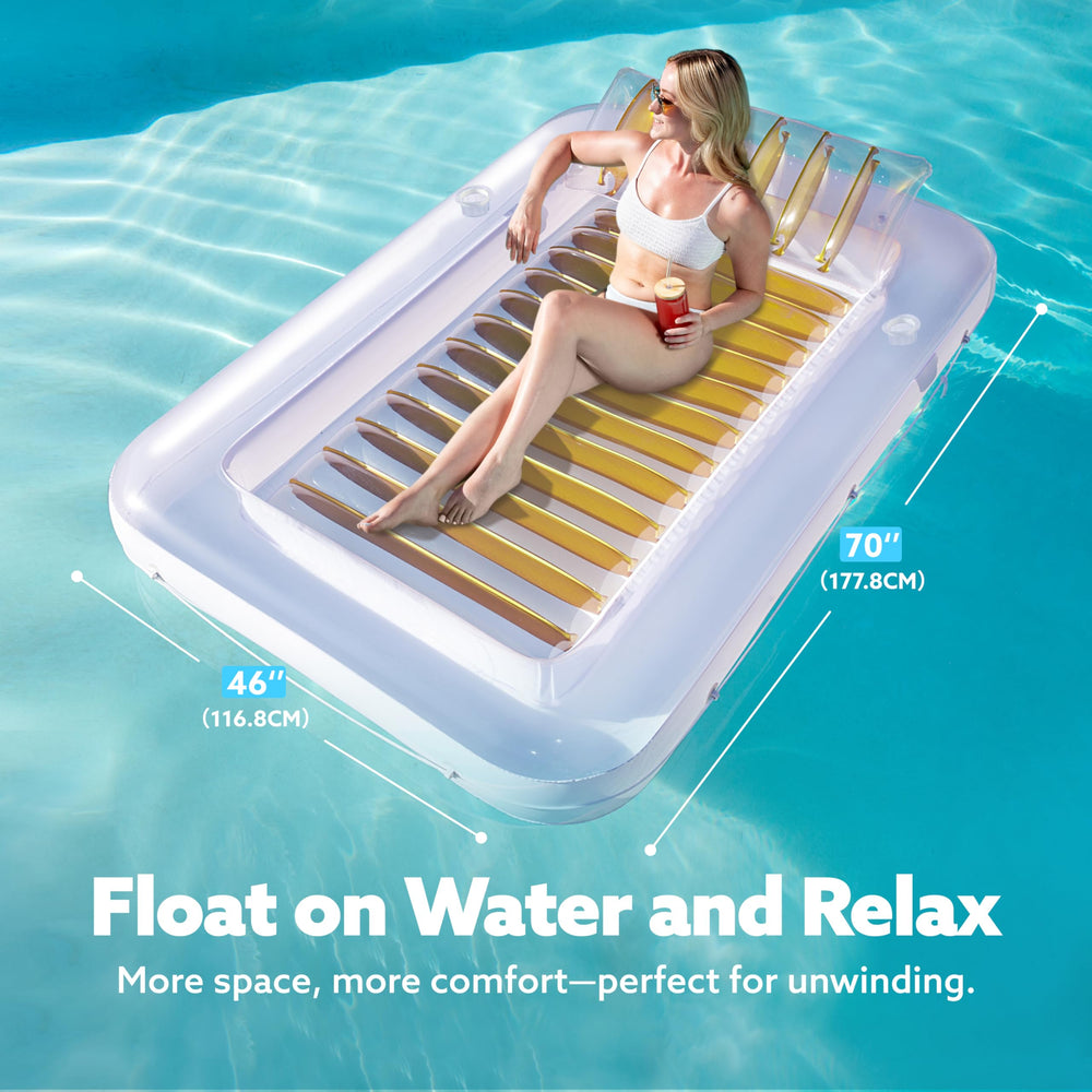 Sloosh lounger with removable pillow for comfortable sunbathing