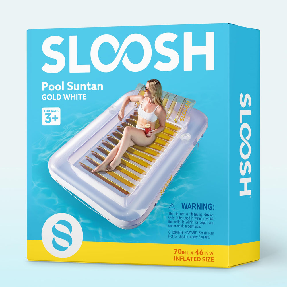Sloosh portable design inflates quickly for travel and backyard use