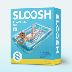 Sloosh blue tanning pool invites gatherings and sunbathing at home