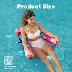 Sloosh plant-pattern water chair for stylish pool party moments.