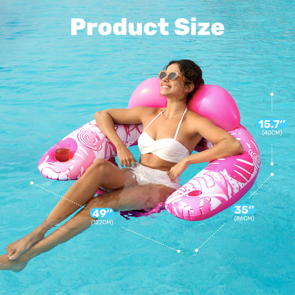 SLOOSH compact-fold blue pool chair for easy travel.