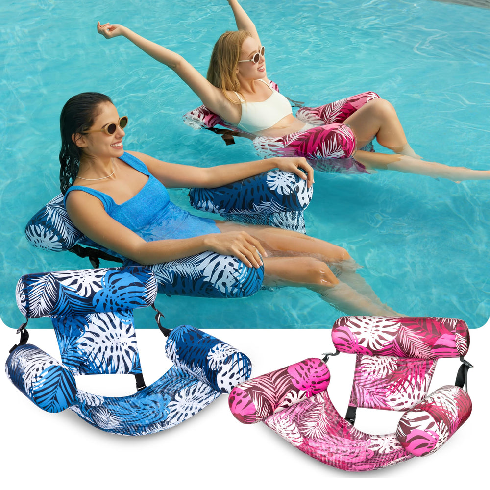 Sloosh pool float chair soft fabric cover offers gentle comfort during sun-filled days