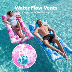 Sloosh pool float showing water flow vents for cooling.