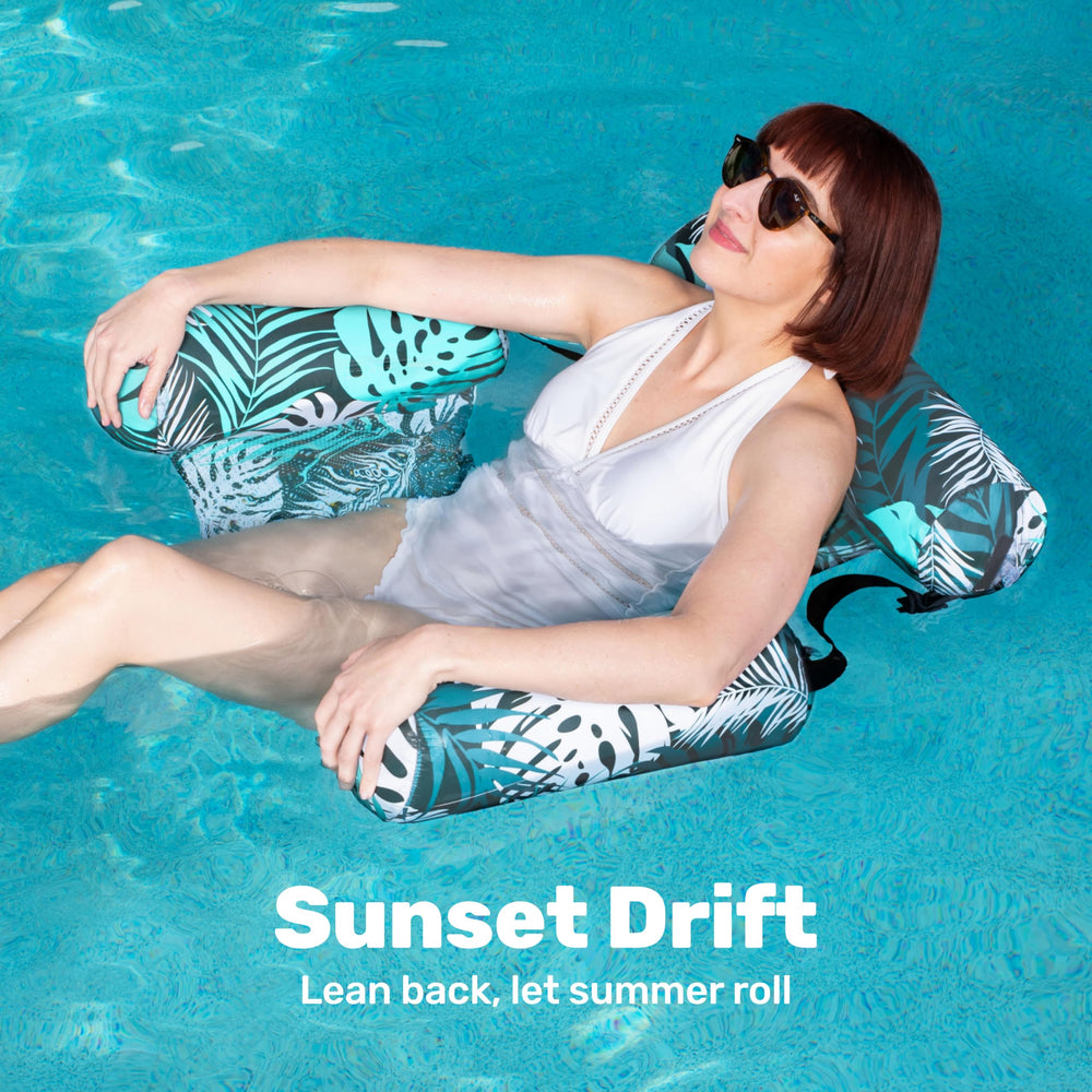 Sloosh pool floats chair with buoyant pillows for added support