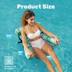 Sloosh pool floats chair folded compactly for travel and storage