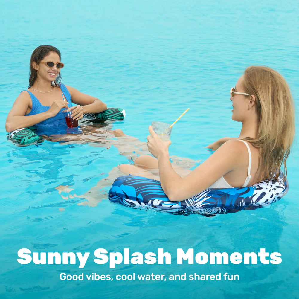 Sloosh two-pack inflatable chairs ideal for family pool days