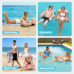 Sloosh durable PVC float with flower motif for long-lasting use.