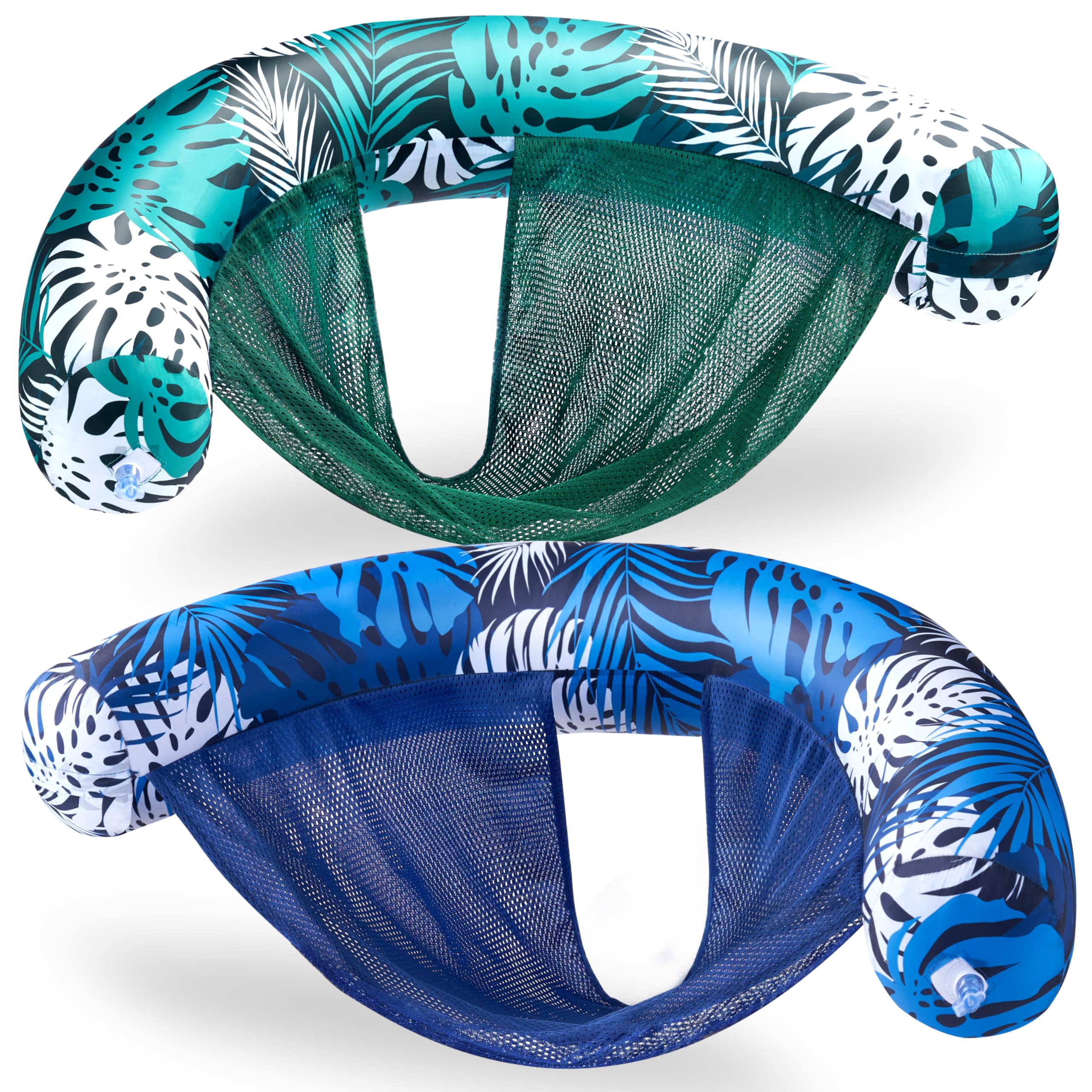 Sloosh pool floats chairs tropical leaves foldable for travel and storage