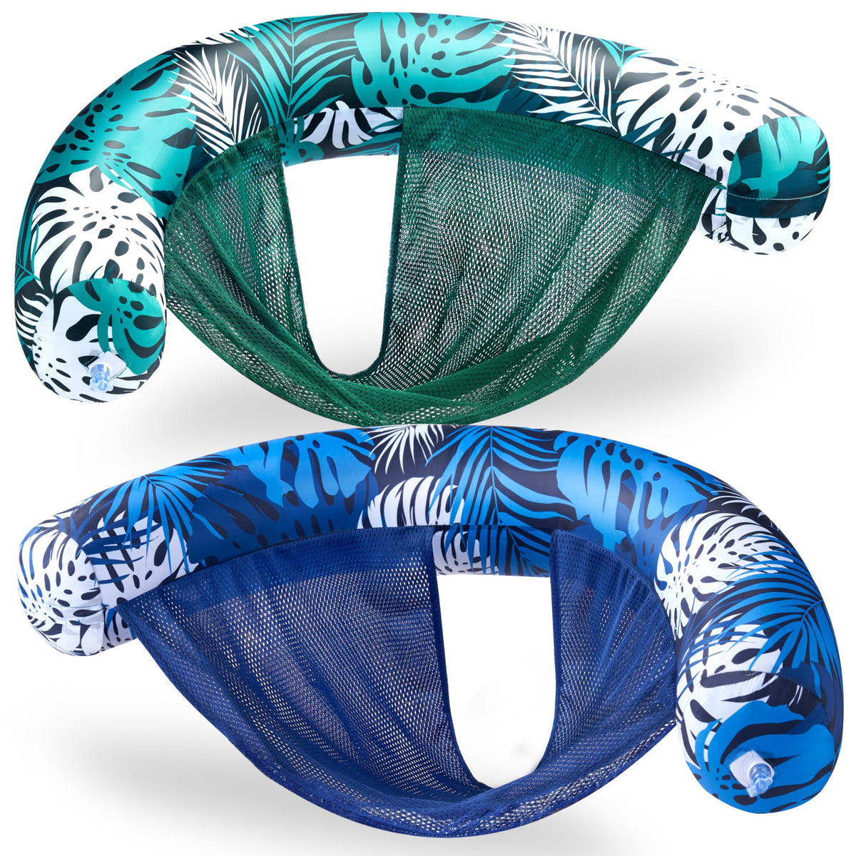 Sloosh pool floats chairs tropical leaves foldable for travel and storage