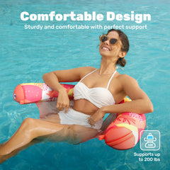 Sloosh pool party decor photo prop set for summer celebrations.