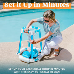 Sloosh pump used for fast inflation of the pool game.