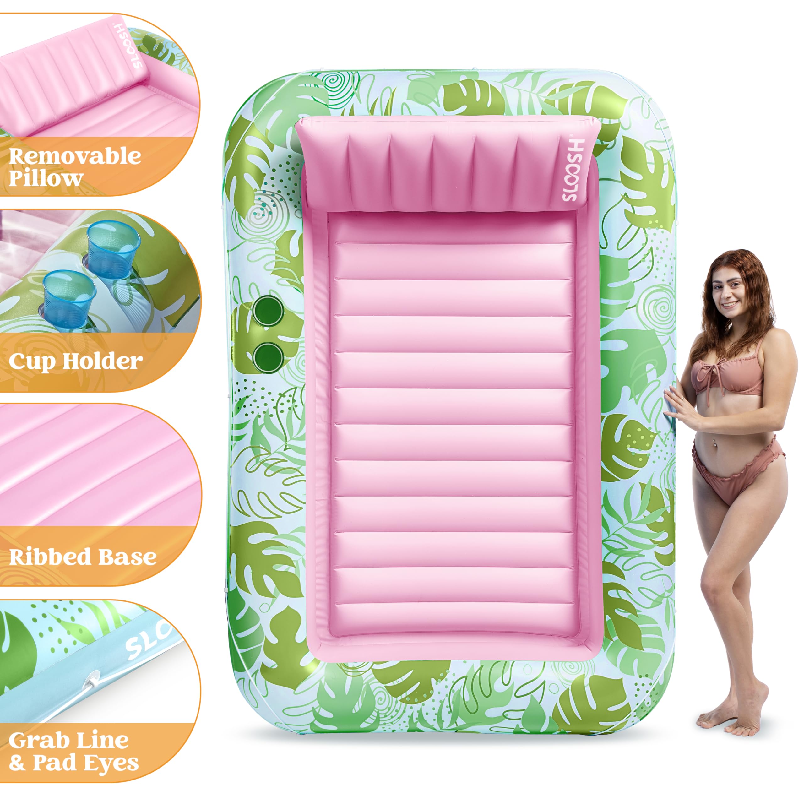 Sloosh lounger built with 0.3mm PVC for durability