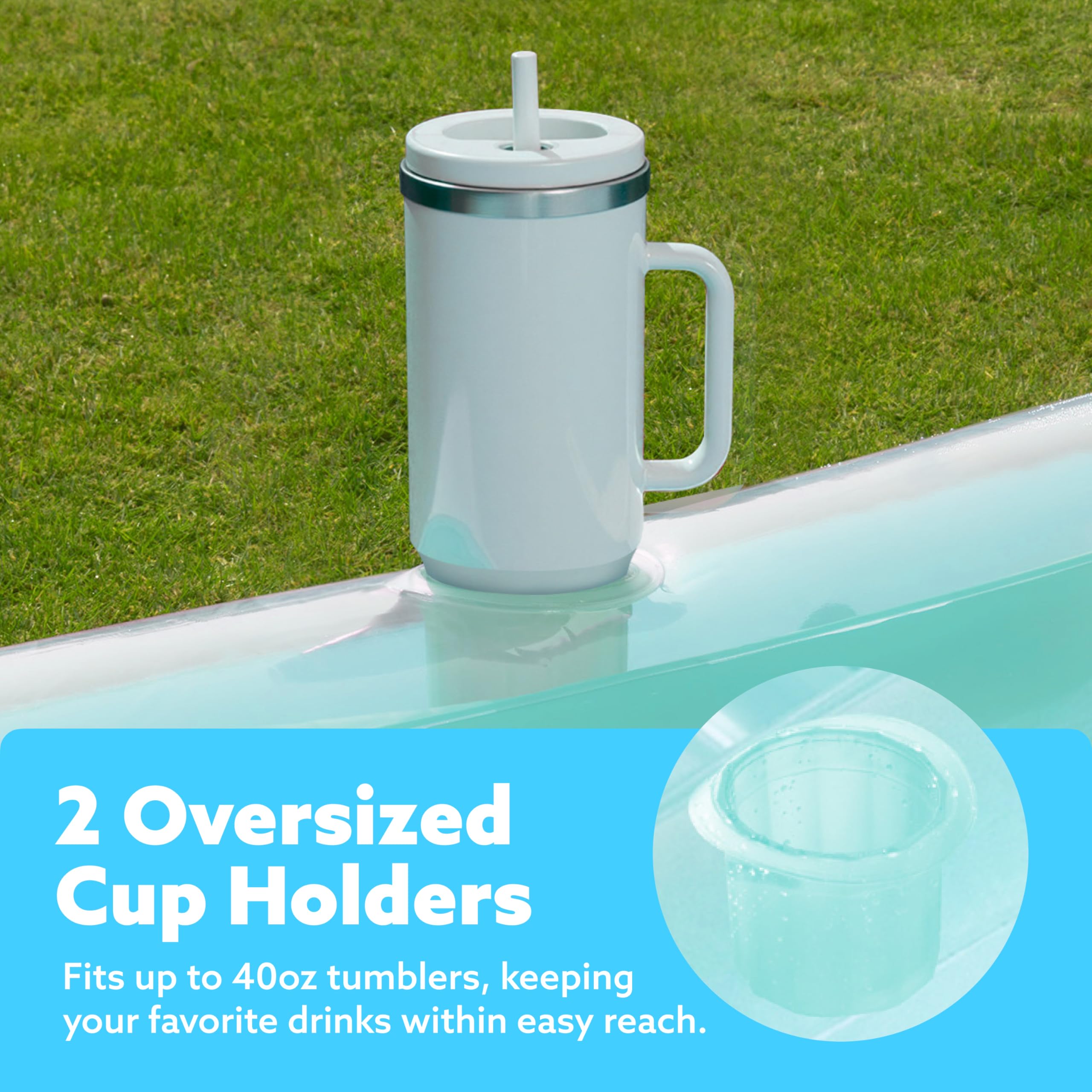 Sloosh removable pillow with ribbed air cushion base for added support.