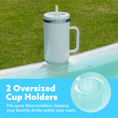 Sloosh removable pillow with ribbed air cushion base for added support.