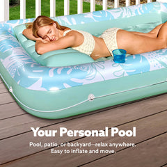 sloosh lounger ribbed air cushion base enhances comfort while floating.