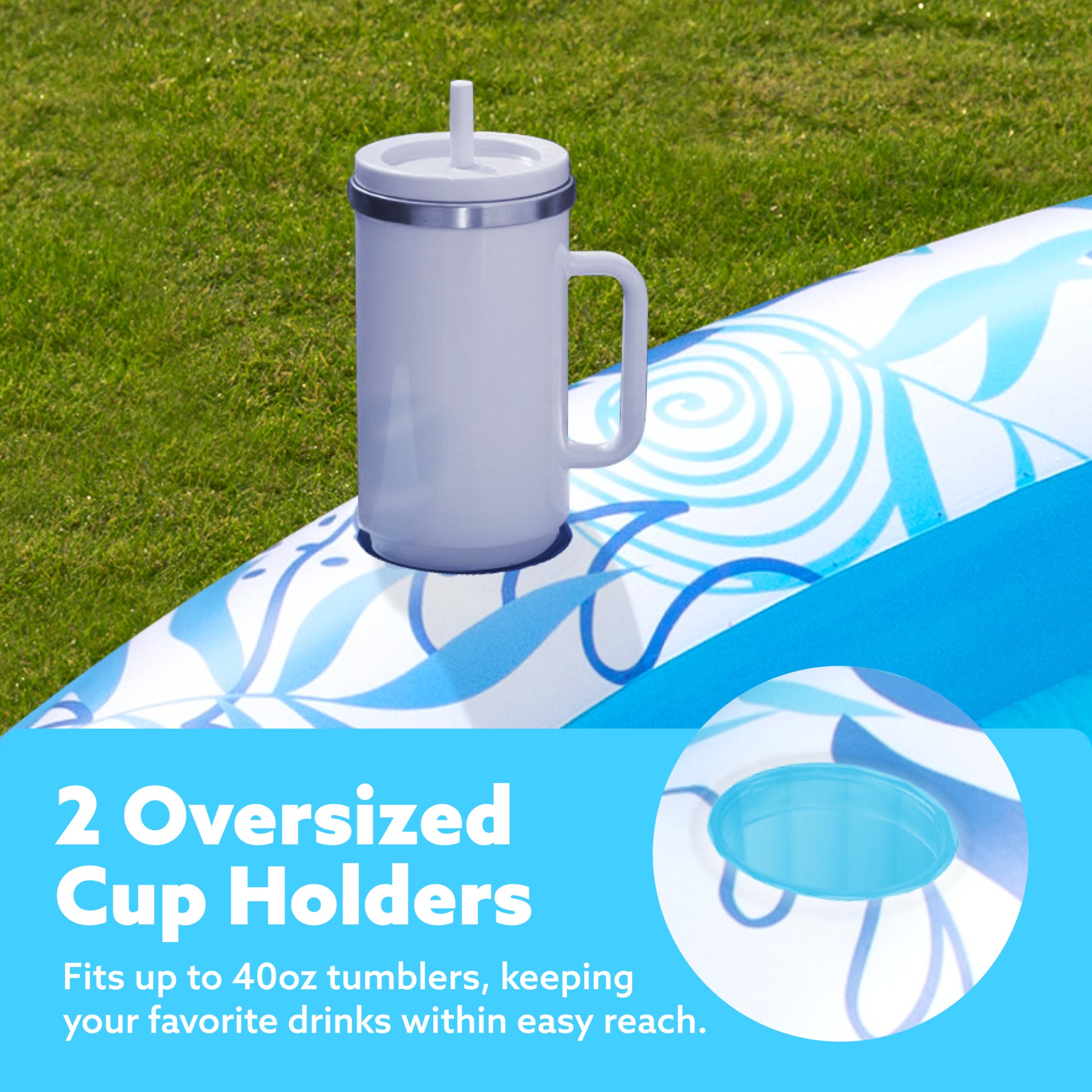Sloosh durable blow up pool with premium materials for family use.