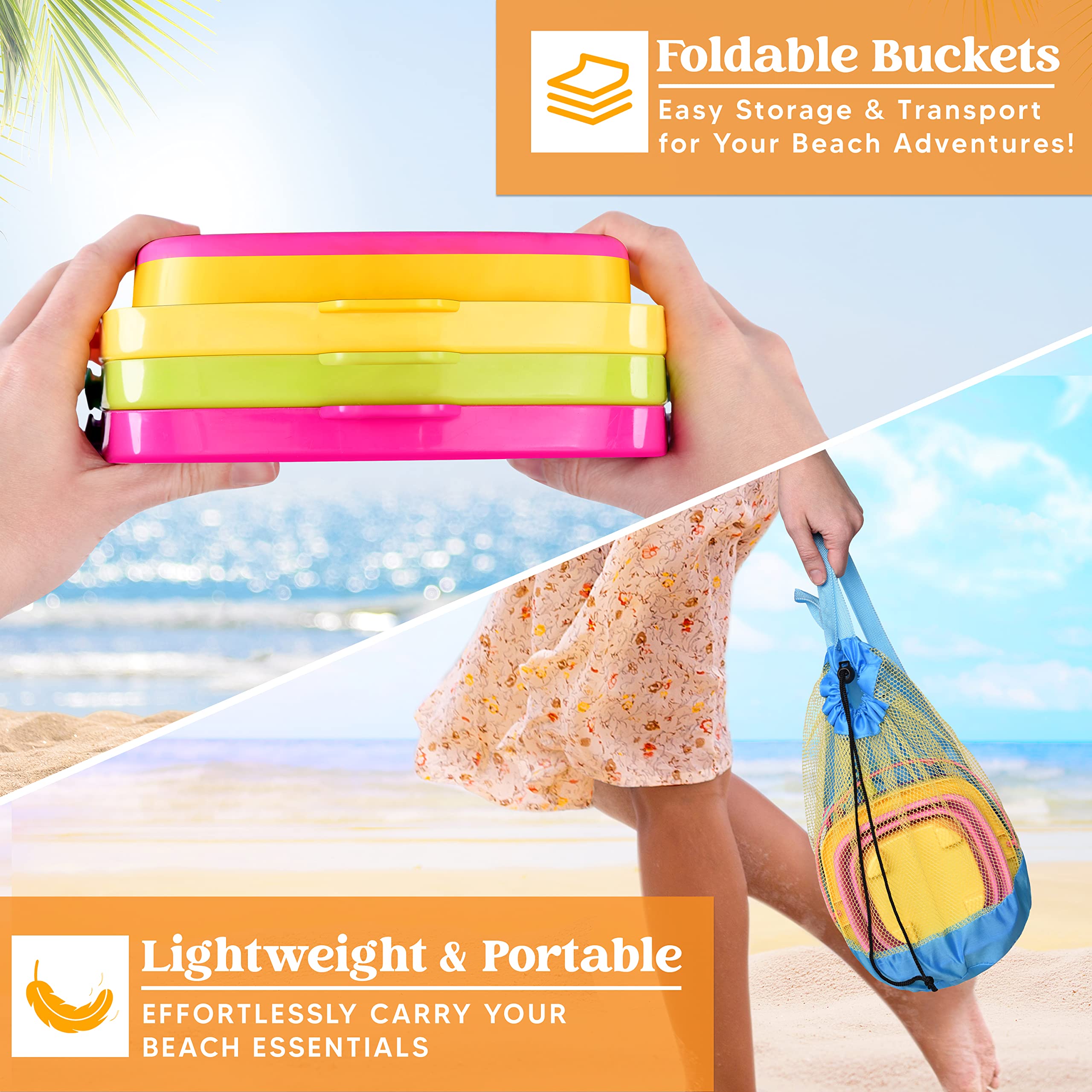 Sloosh sand shovels set for creative, kid-friendly sand play.