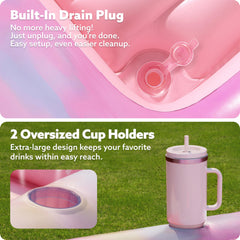 Sloosh self-contained leisure station with cup holders for solo poolside moments.