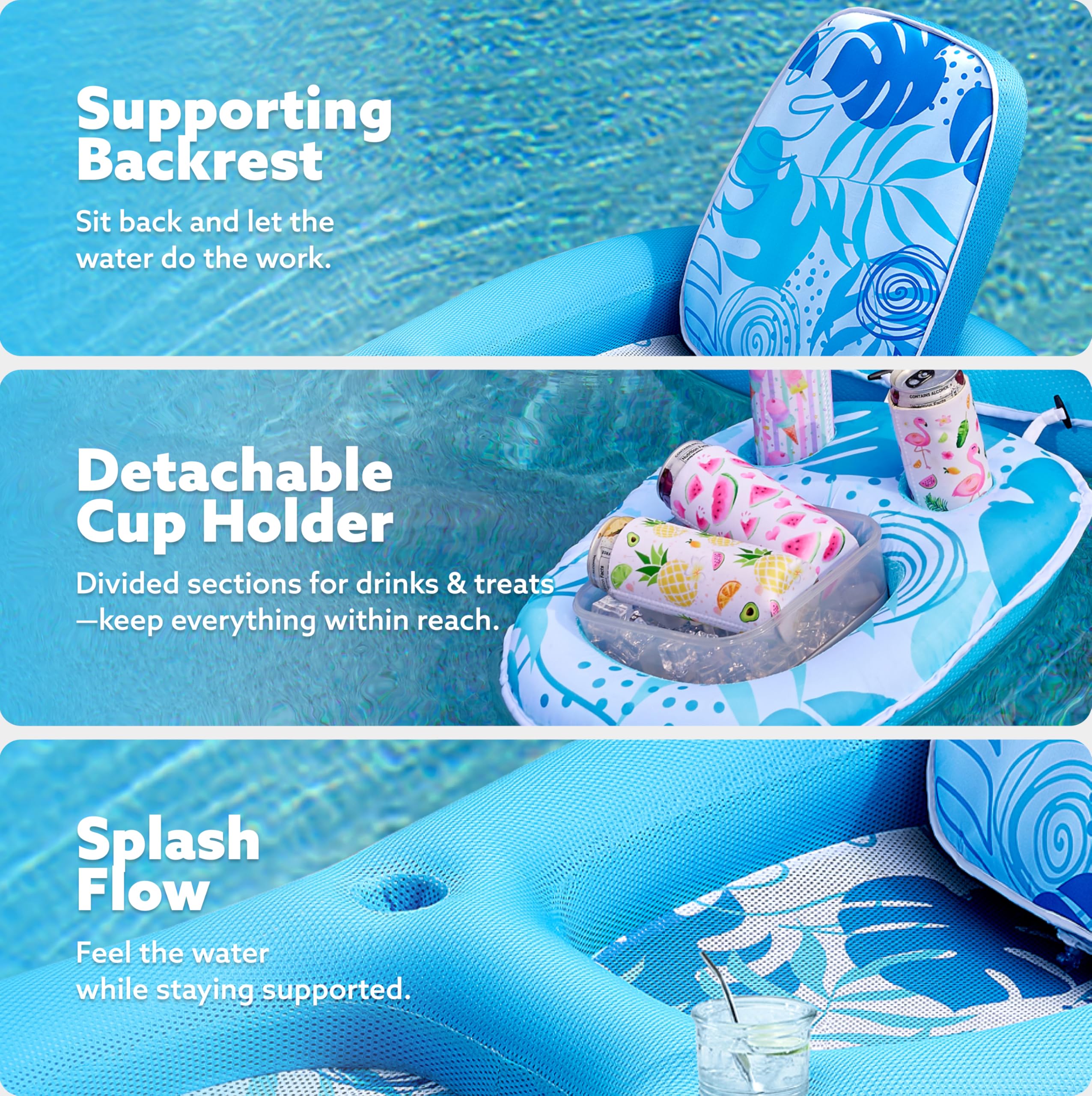 Sloosh premium soft fabric cover adds luxury to lounging.