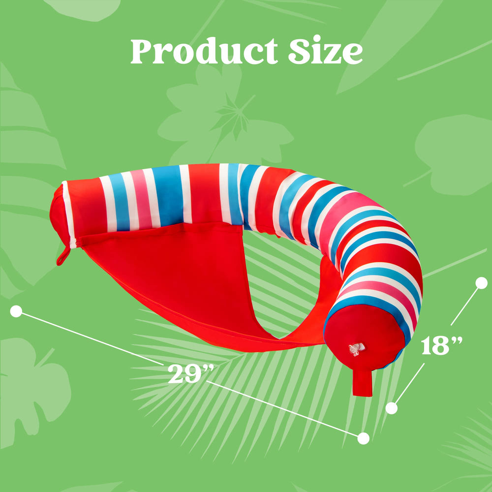 Sloosh stripe thick material close-up showing durable pool float