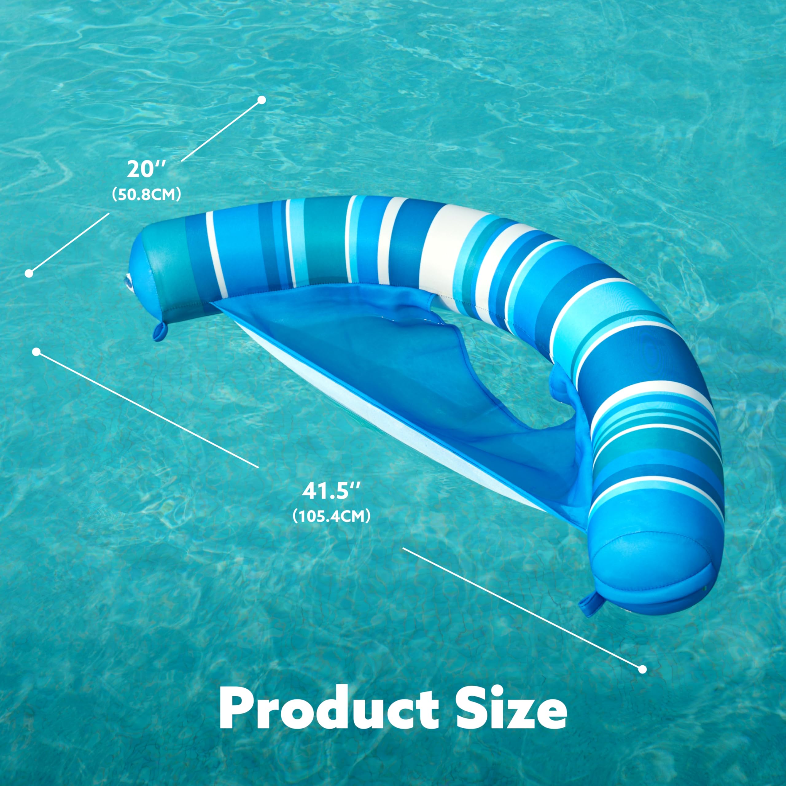 Sloosh soft sling seating creates a relaxing spot for pool parties