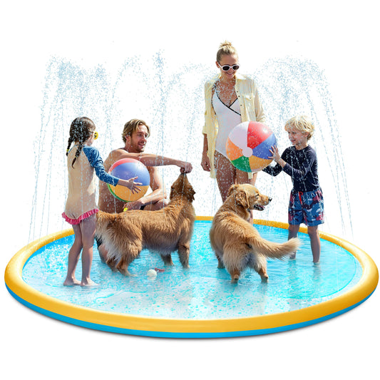 Sloosh splash pad aquablue orange design for vibrant backyard water play.