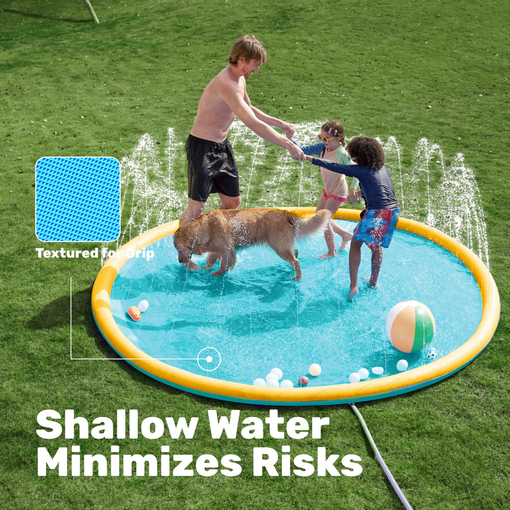 Sloosh splash pad ideal for backyard parties and gatherings.