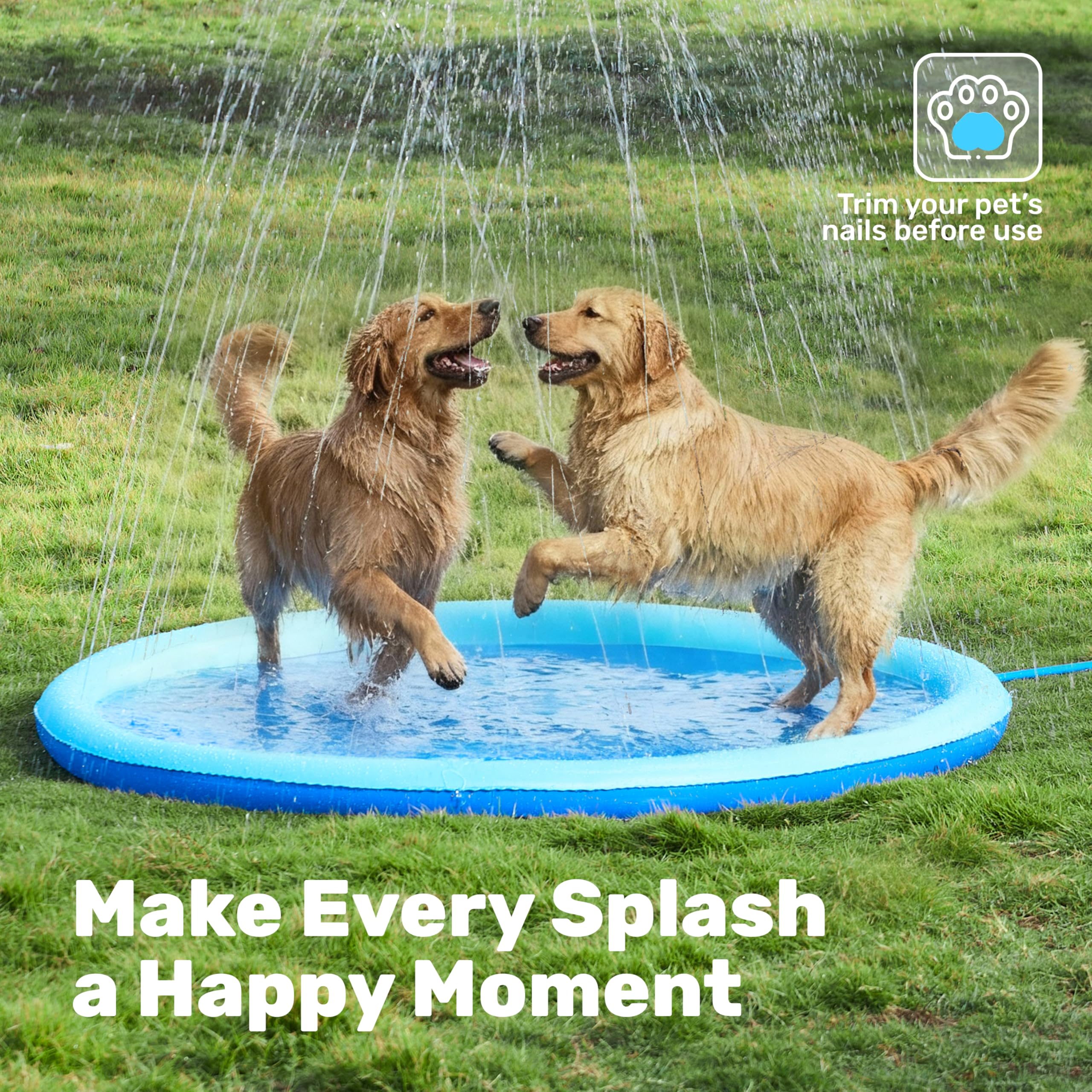 Sloosh splash pad provides kids' social play in the backyard.