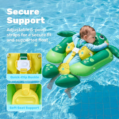 Sloosh airbag ring offers stable posture for kicking and floating.