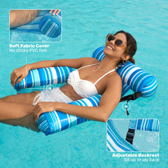 Sloosh pool float chair stripe stable tubular design for easy entry.