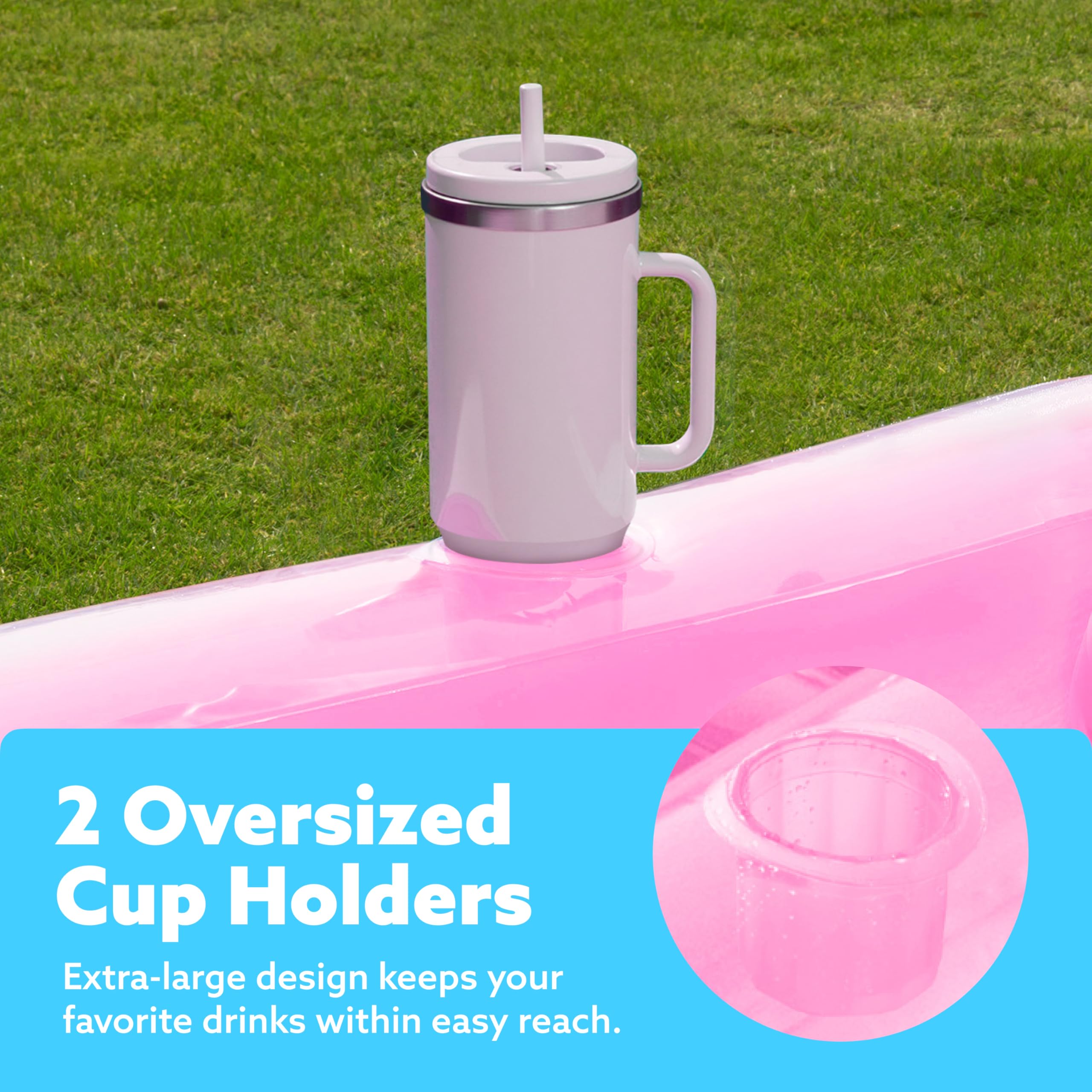 Sloosh UV-resistant PVC construction for durable backyard use.