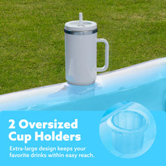 Sloosh UV-resistant PVC construction ensures durability for seasons of poolside lounging.