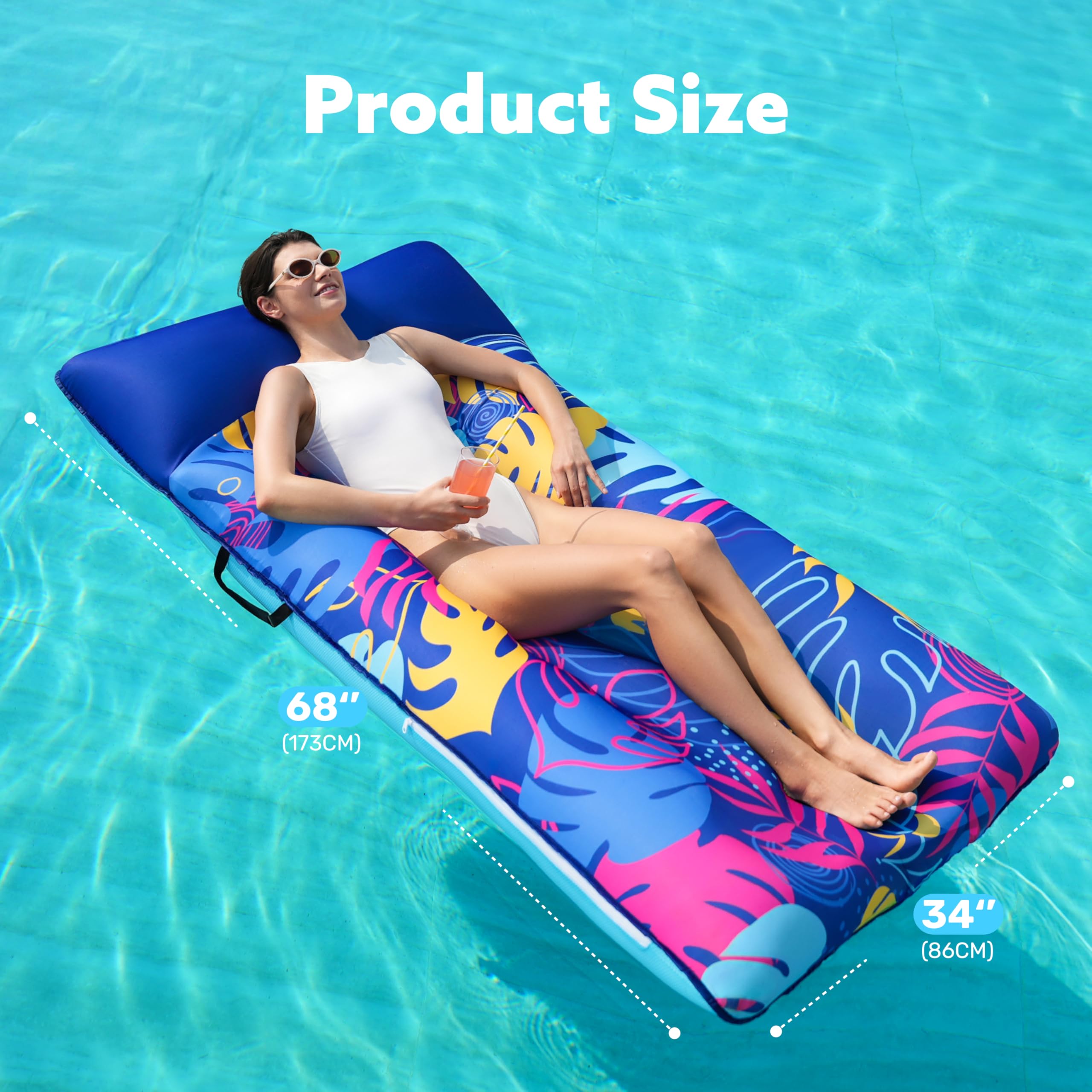 Sloosh versatile design fits pool, beach, lake, or backyard lounging