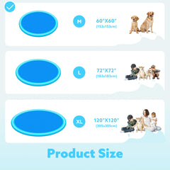 Sloosh splash pad with water volume control for spray height options.