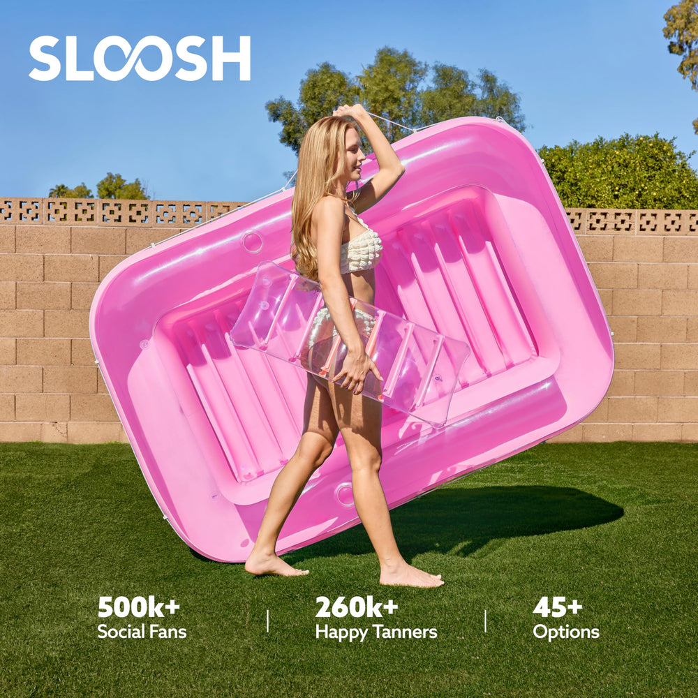 Sloosh wrap-around rope adds stability while lounging.